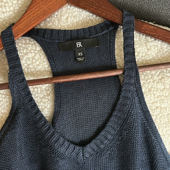 Linen Banana Republic Navy Blue Knit Tank Top - Picture 6 of 6
